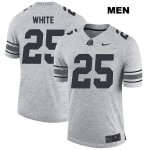 Men's NCAA Ohio State Buckeyes Brendon White #25 College Stitched Authentic Nike Gray Football Jersey OB20R23LH